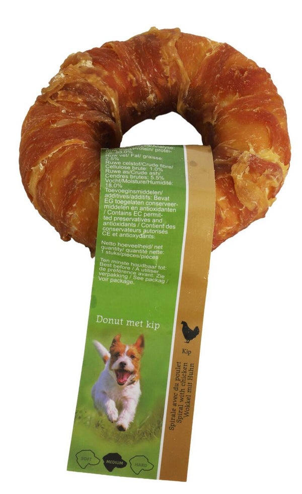 Donut met kip - 9 cm.