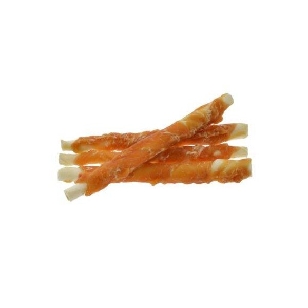 Twist staafje met kip 12cm.