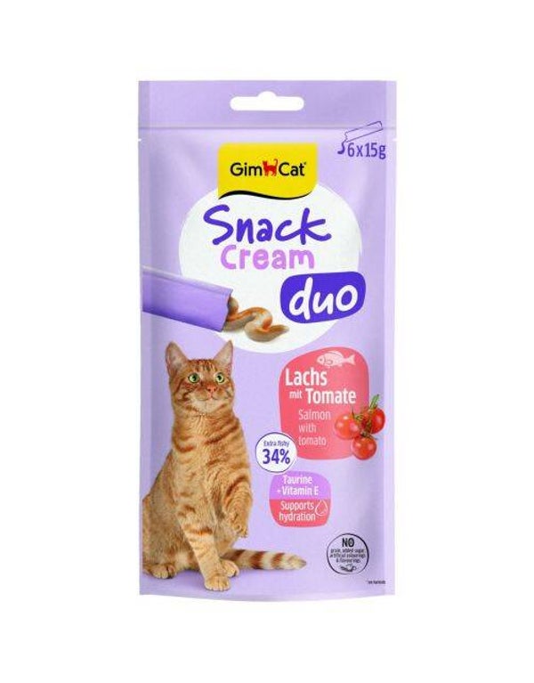 GimCat Creamy Snack DUO Zalm & Tomaat - 6x15gr.