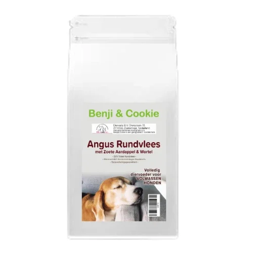 Benji & Cookie Hond Graanvrij Angus Rund