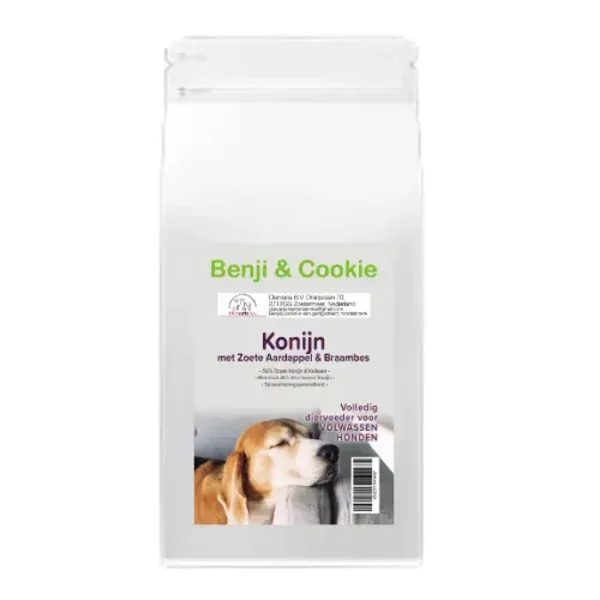 Benji & Cookie Hond Graanvrij Konijn