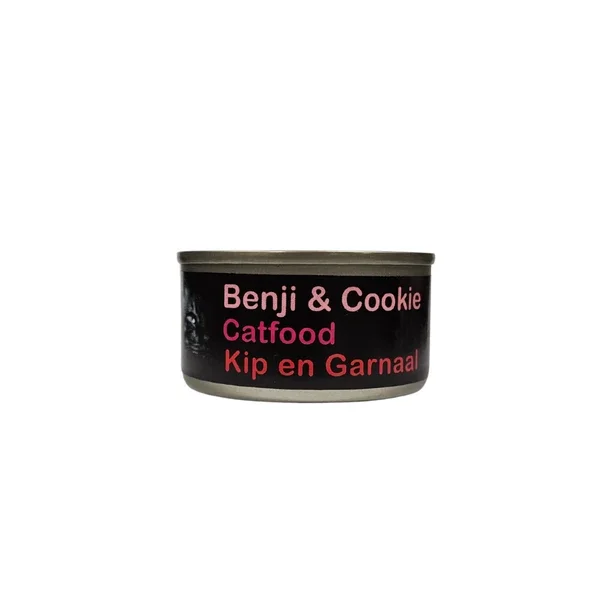 Benji & Cookie blikje kat kip & garnaal