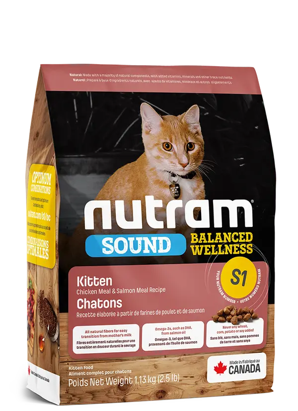 Nutram Kitten S1 1,8 kg - Kip & Zalm SOUND