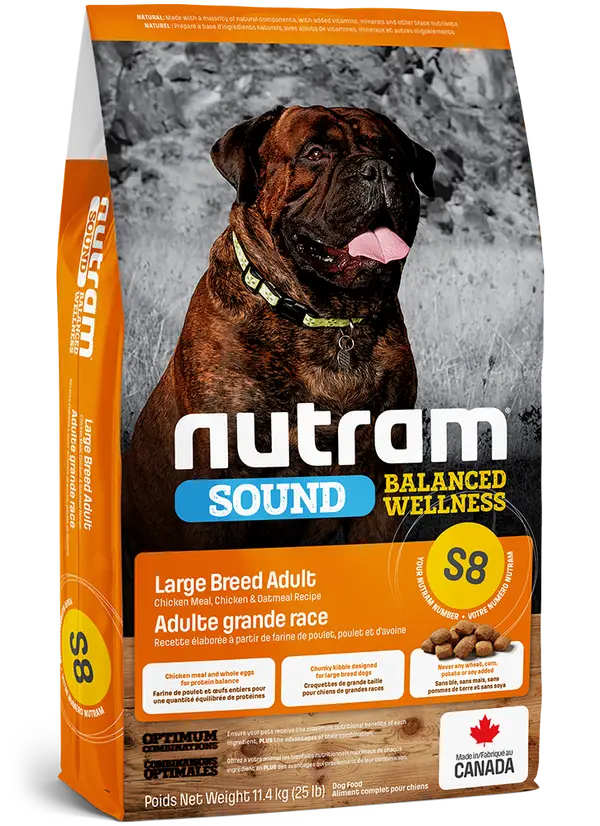 Nutram Dog Adult S8 - Kip Large Breed - SOUND