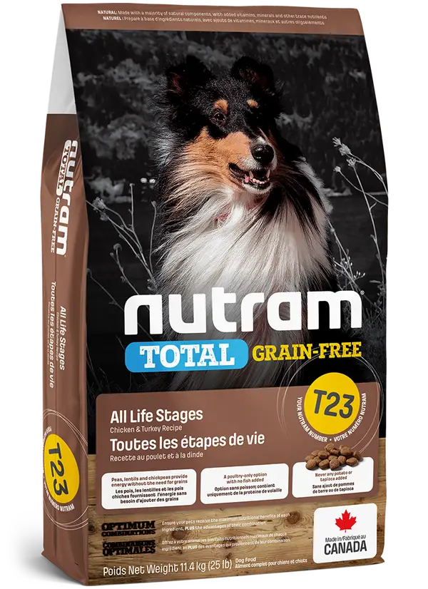 Nutram Dog Adult Graanvrij T23 - Kalkoen, Kip & Eend