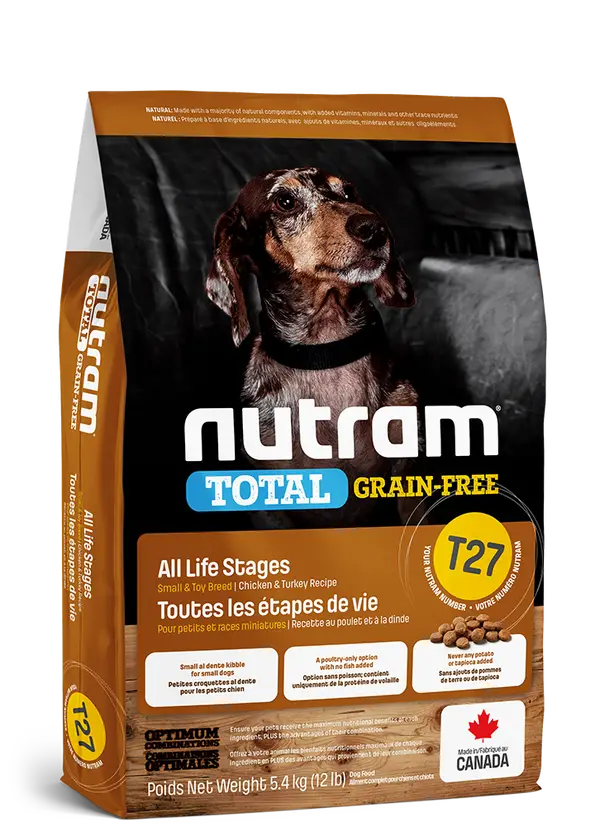 Nutram Dog Adult Graanvrij T27 - Mini Kalkoen & Eend