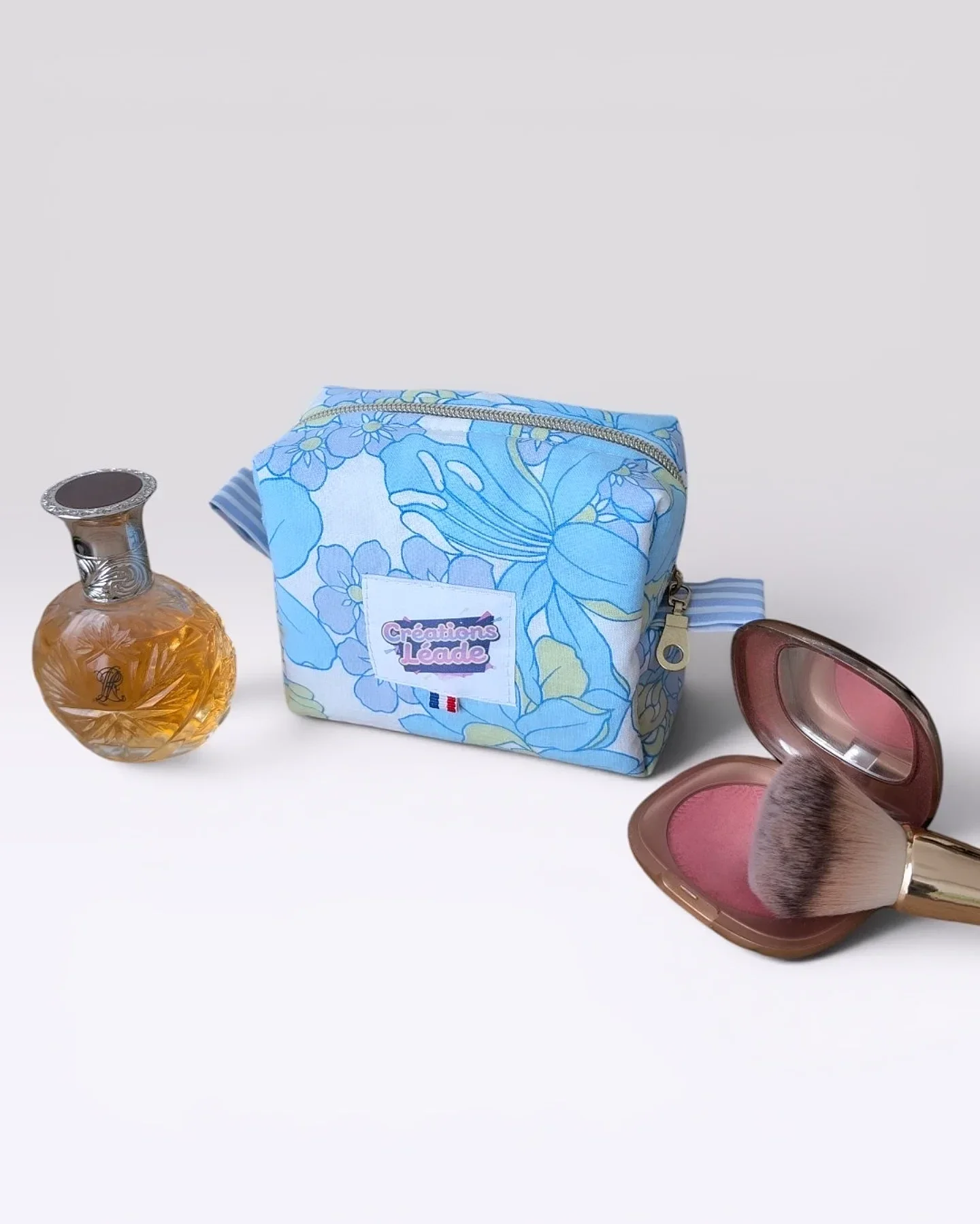 Mini trousse Fleurs bleues