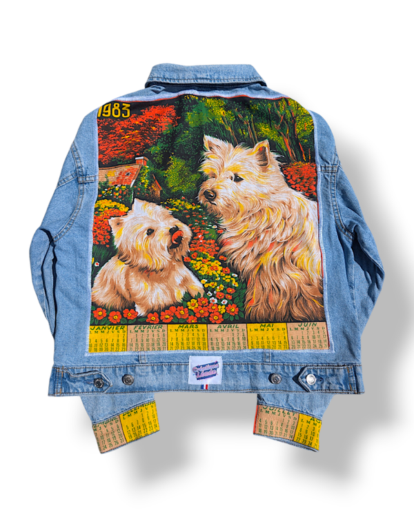 Veste en jean customisée 1983 Westie