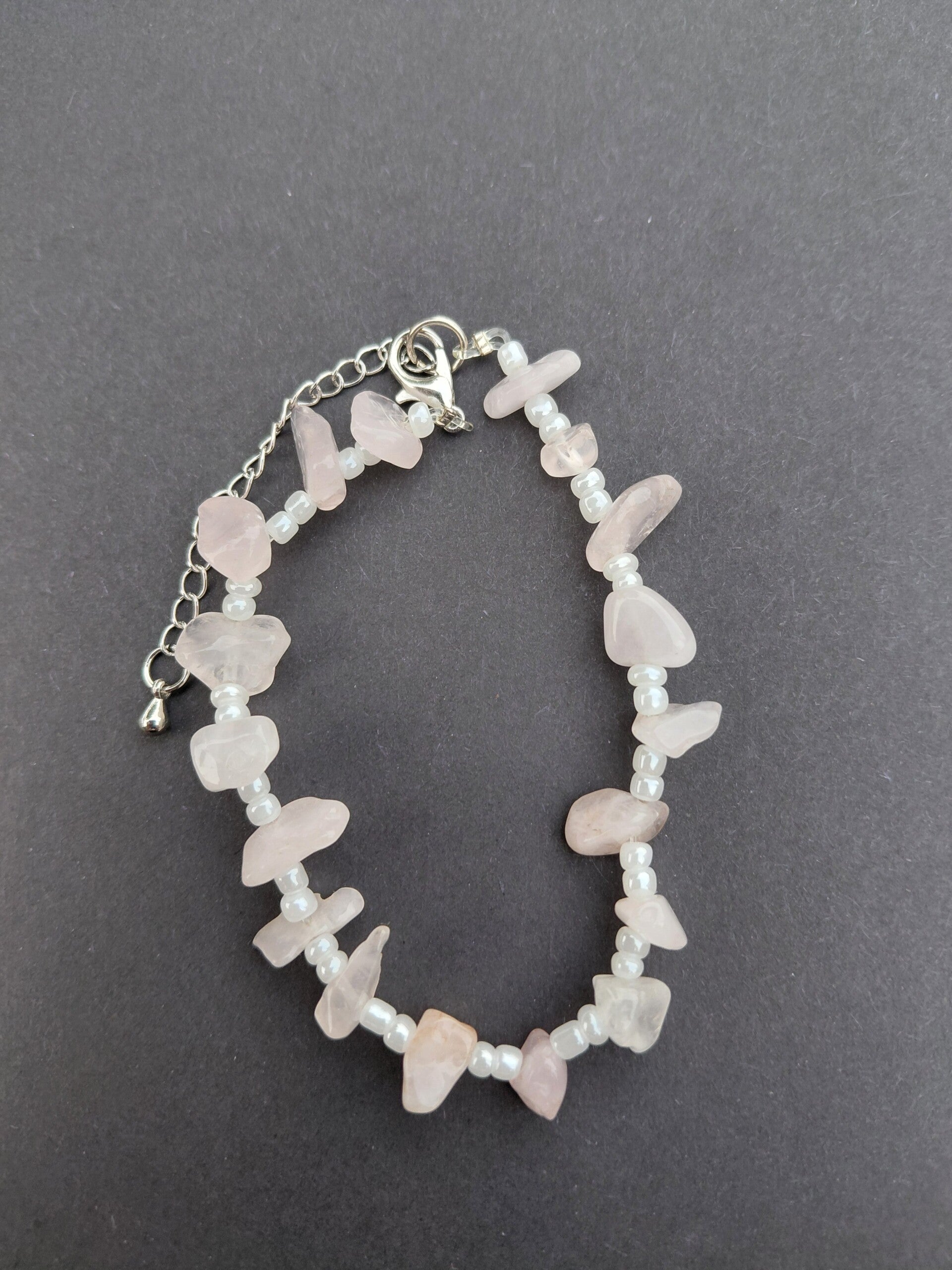 Armband roze wit
