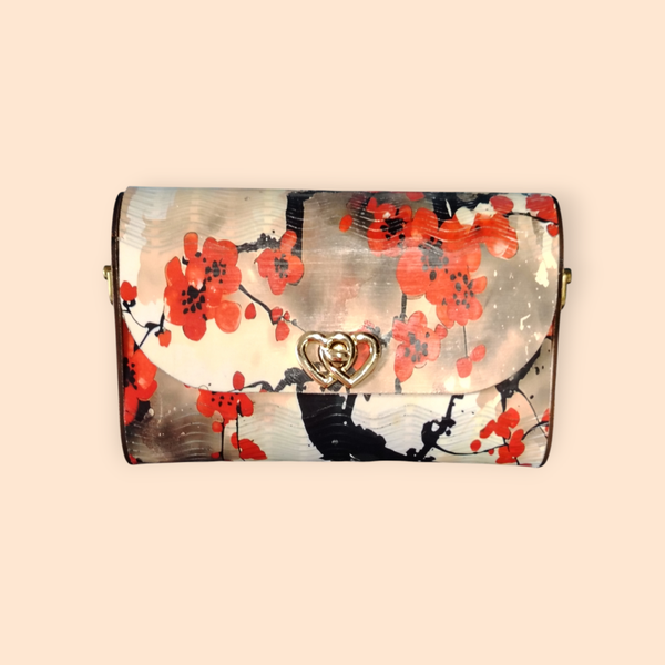 Sac à main en bois "Sakura" – Impression DTF & Finition Brillante Vernie