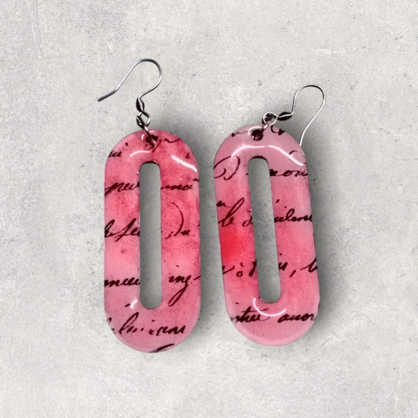 Boucles d'Oreilles "Lettres d'Antan" – Par BVCréa Feyzin