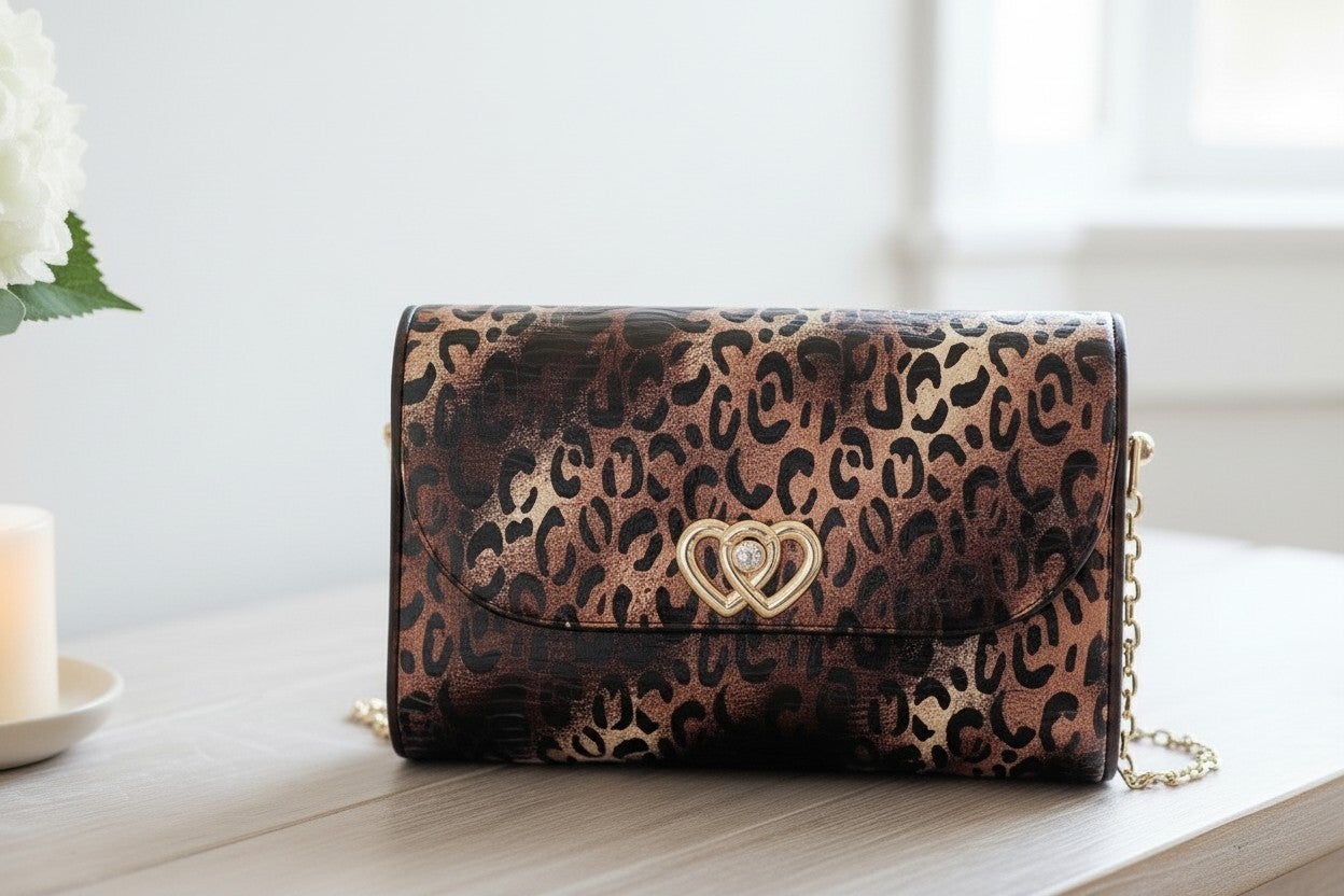 Sac en bois Léopard Chic – Sac à main artisanal en bois de bouleau