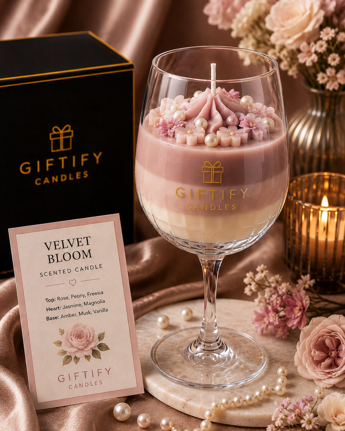 Luxe Velvet Bloom kaars
