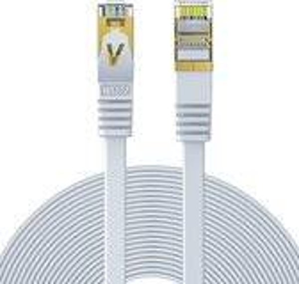 Internet Kabel 20 meter wit CAT7 - Ethernetkabel RJ45 UTP Kabel 10 Gbps - Topkwaliteit