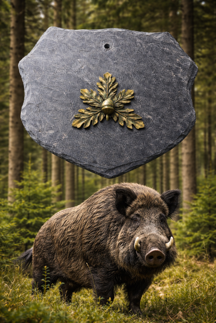 Schiefer Keilerschild "DELUX"