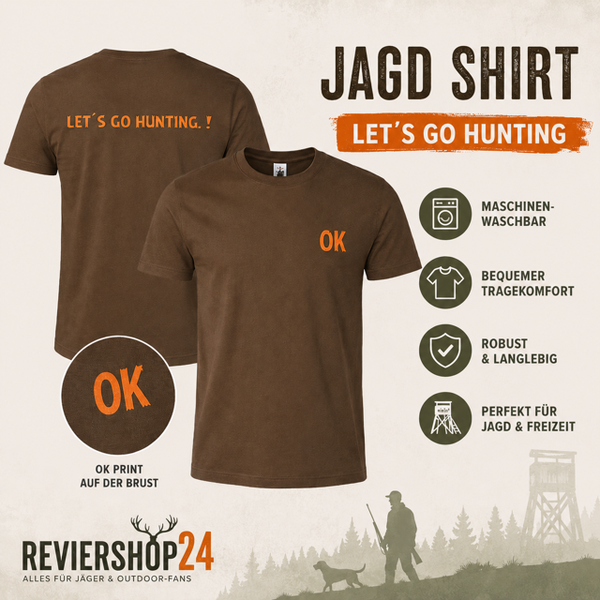 T-Shirt "let´s go hunting" ohne Wappen