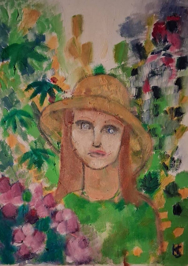 Mädchen mit Strohhut
