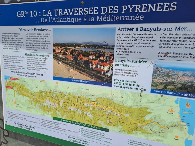 GR10 official start - Hendaye Plage