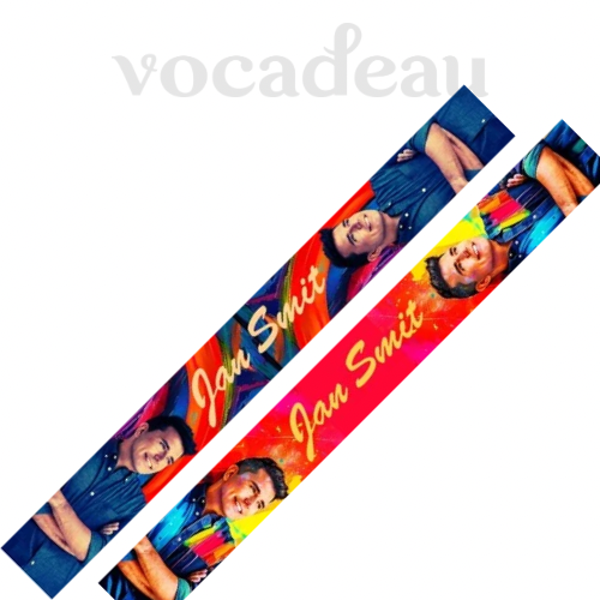 Dubbel bedrukte Sjaal Jan Smit Relax Blauw/Jan 30