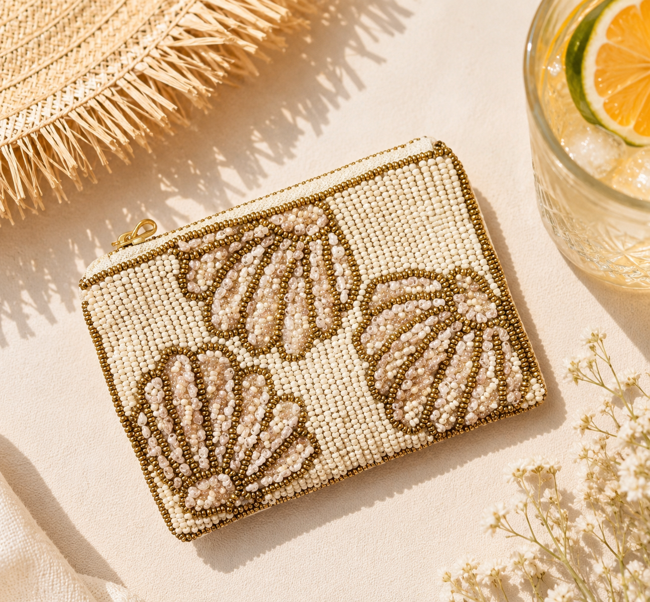 Sea shell treasure coin purse