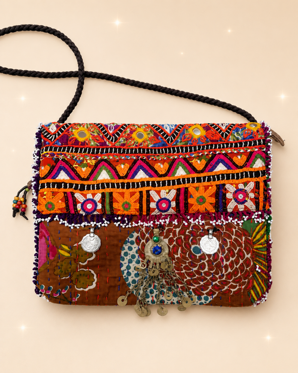 Boho sunburst bag