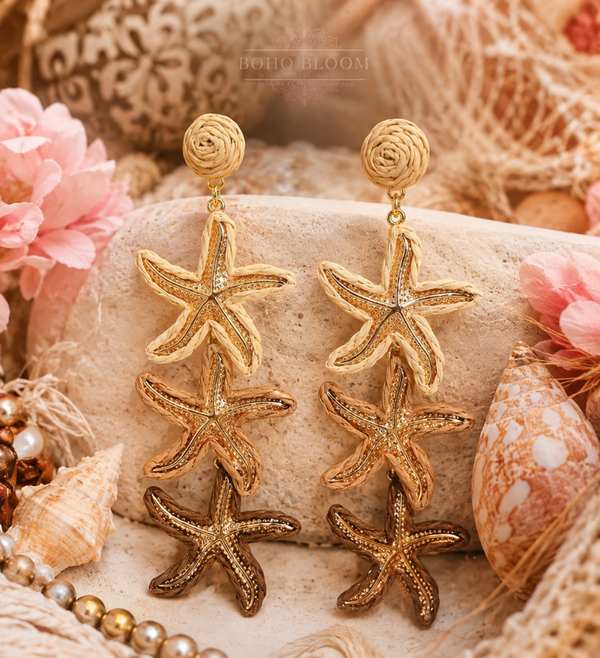 Golden tide earrings