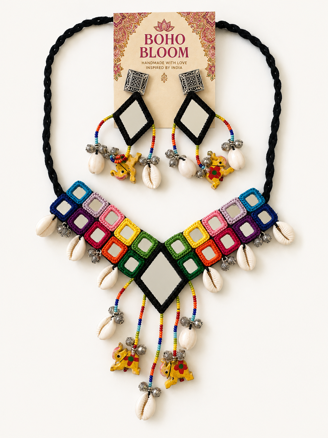 Boho elephant choker set