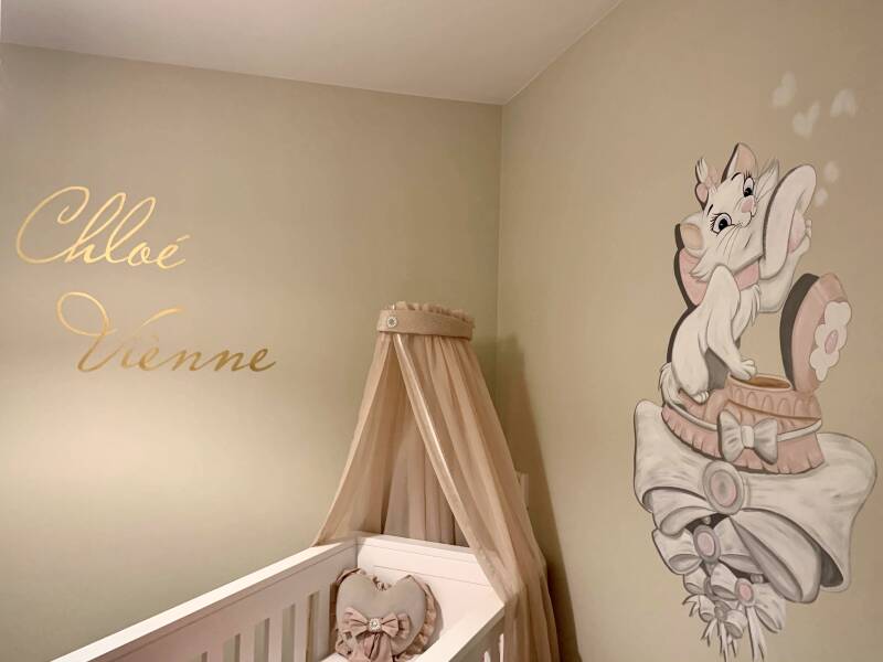 Muurschildering Marie van de Aristokatten