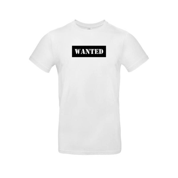 Tshirt Wit 'Wanted'
