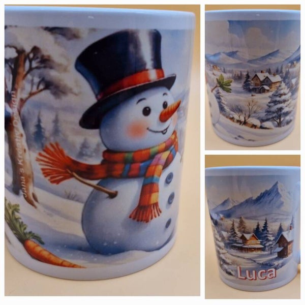 Tasse Winterlandschaft, personalisierbar