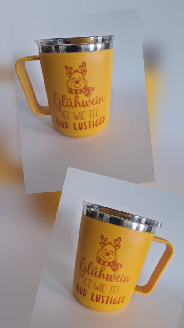 Thermo-Tasse ca. 360ml gelb