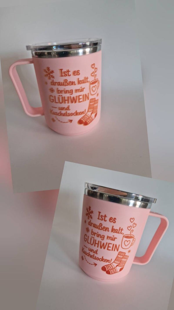 Thermo-Tasse ca. 360ml rosa