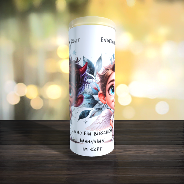 Thermo-Tumbler/Becher ca. 350ml Engelchen Teufelchen Junge