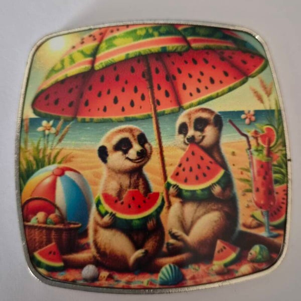 Magnet Erdmännchen Melone