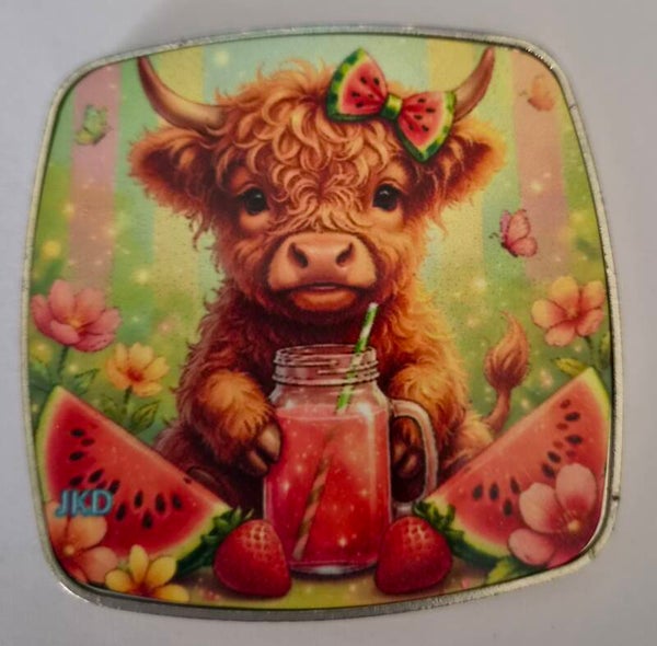 Magnet Kuh mit Melonen