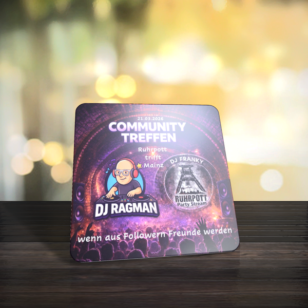 Untersetzer für Gläser/Tassen zum Commtreffen 21.03.2026