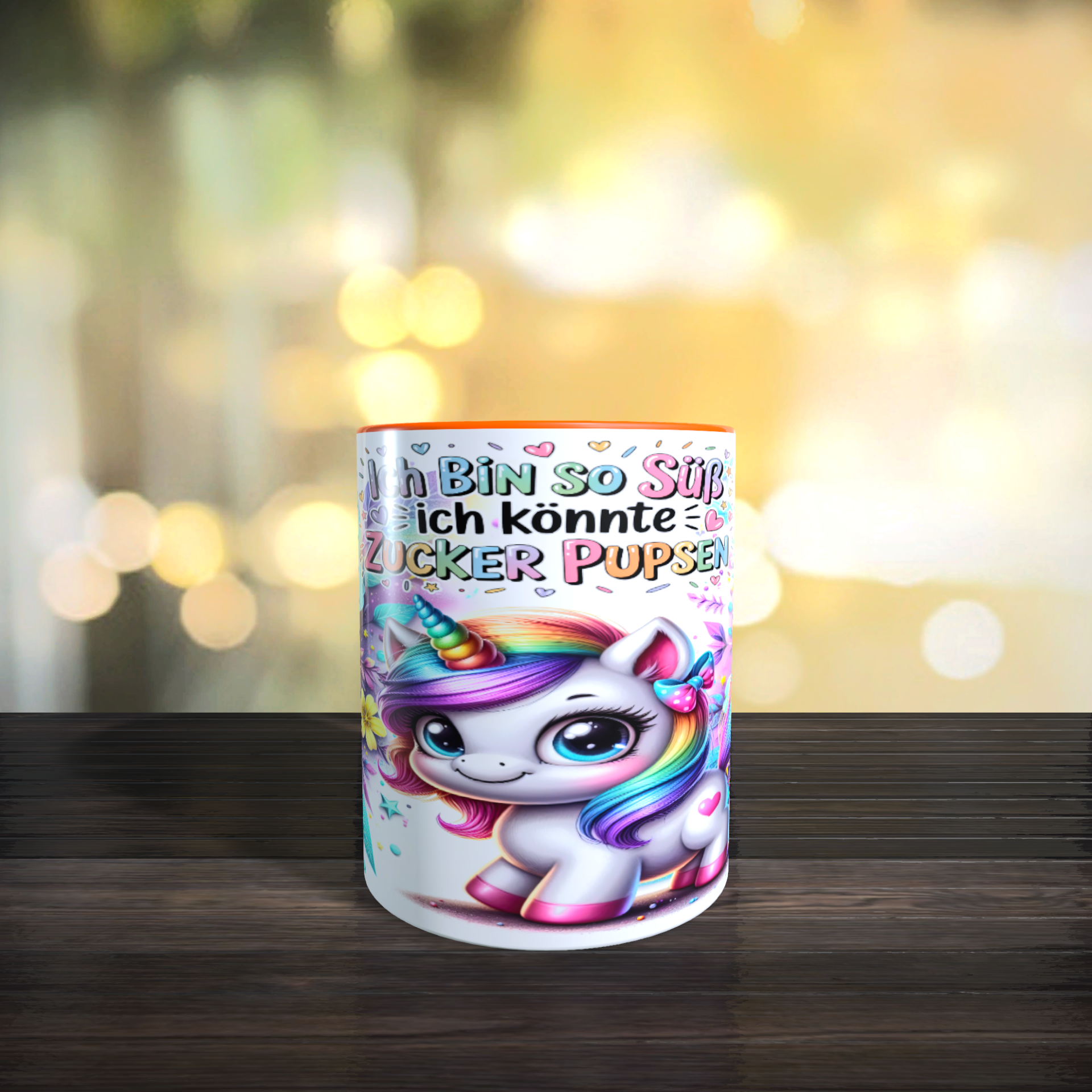 Tasse mit Spruch: Zucker pupsen