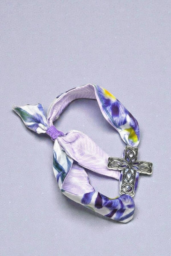 Bracelet chrétien réglable en tissus