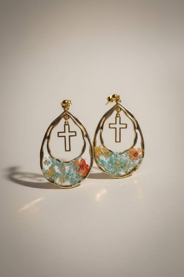 Boucles d'oreilles jardin de foi