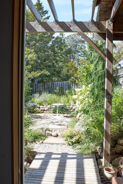 Exciting the house under a pergola