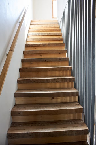 Stairs leading to the first floor