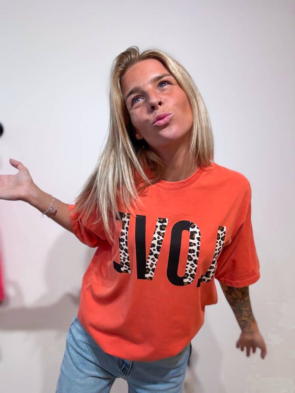 LEOLOVE t-shirt oranje