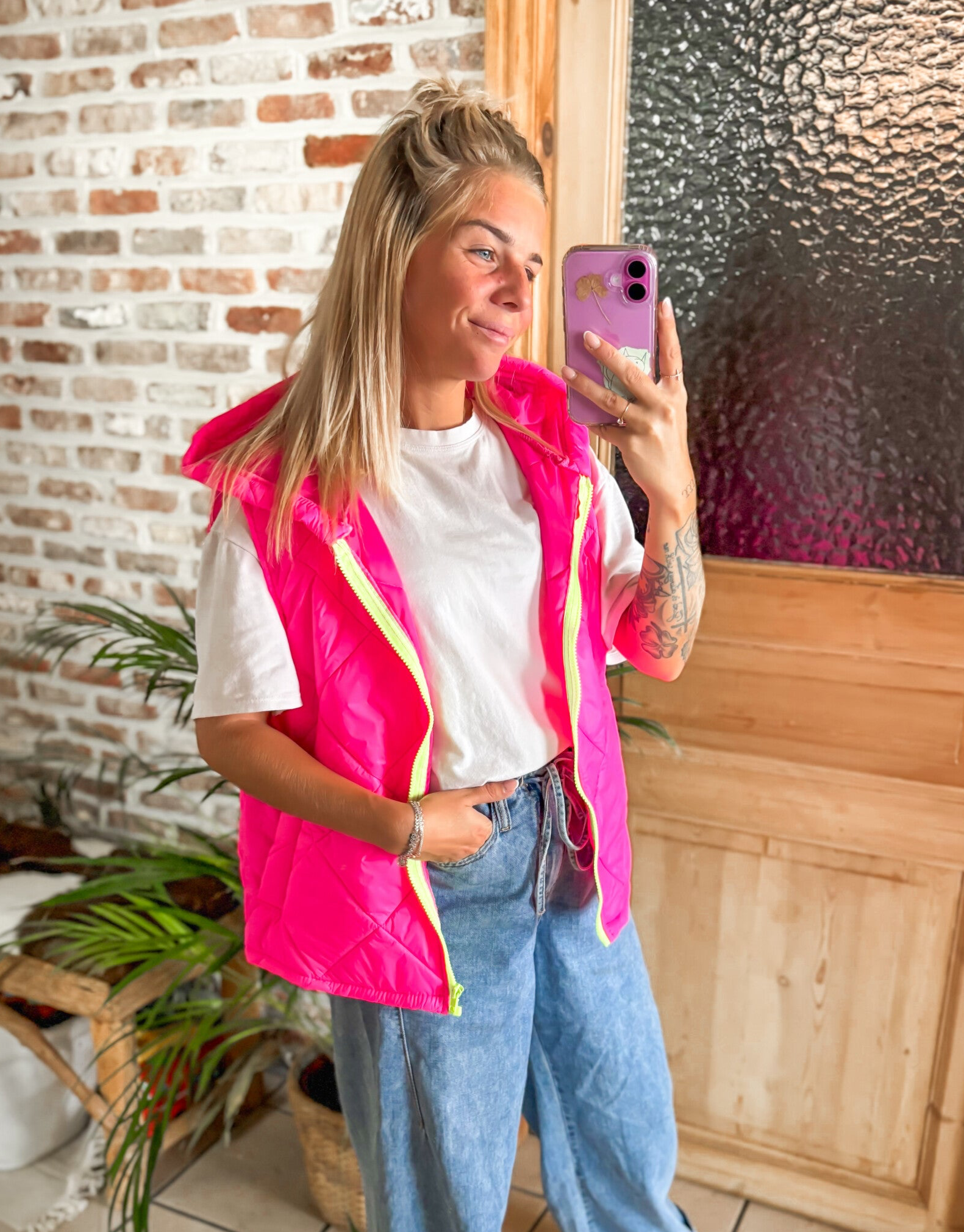 COMFY COOLIO vestje - groen/roos