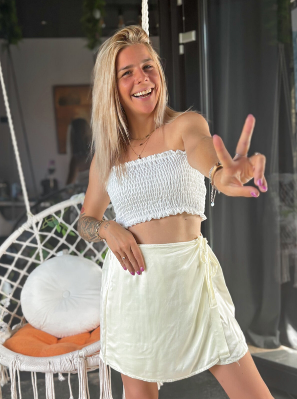 HOT SCRUNCH bandeau - wit