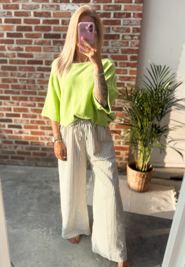 Vlinderpull poncho - Limoengroen