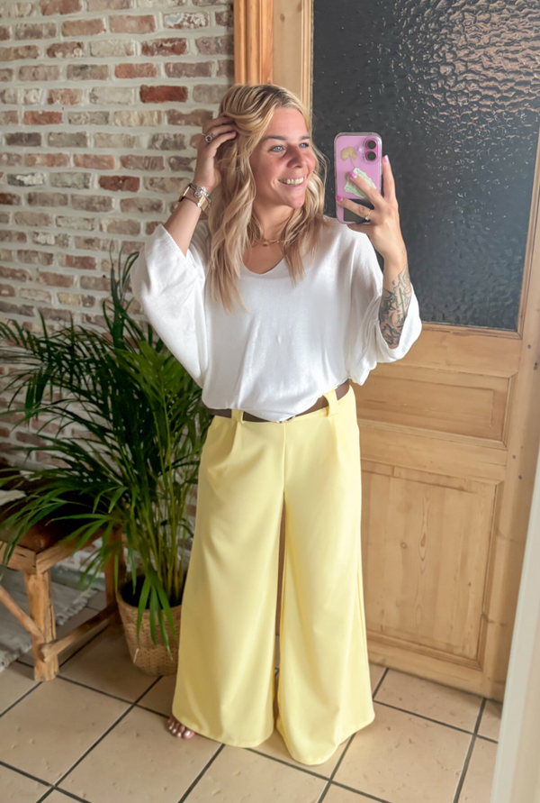 WIDE COMFY broek - geel