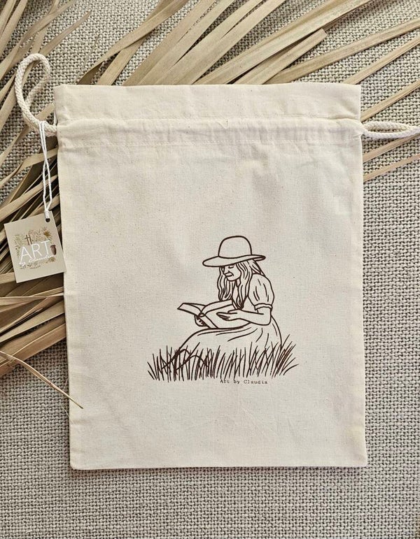 Bijbel- en boekentasje groot 'Vrouw met boek'