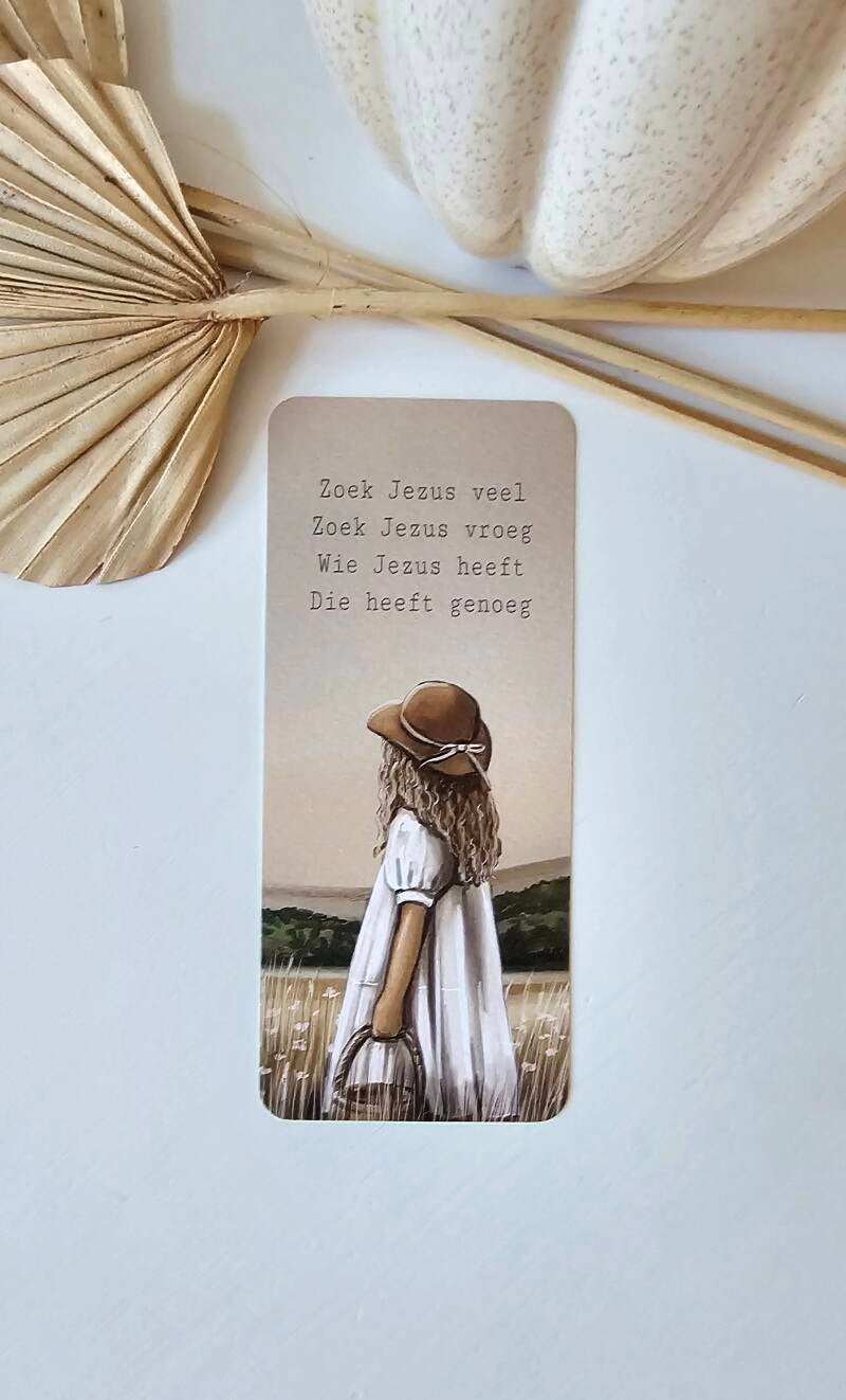 'Zoek Jezus veel, meisje (groot)'
