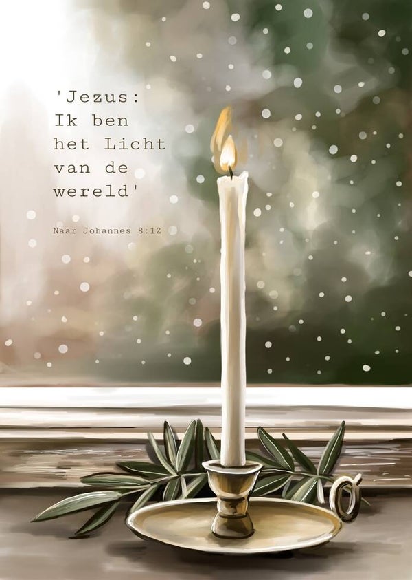 A5 Poster 'Jezus: Ik ben het Licht der wereld'