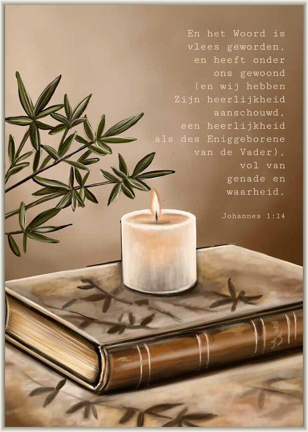 A5 Poster 'Het Woord is vlees geworden'